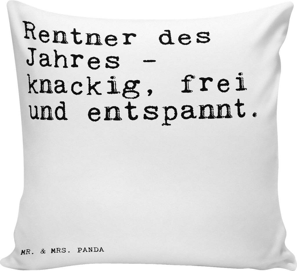 Mr. & Mrs. Panda kuschelkissen 40x40 Rentner des Jahres Produktbild 
