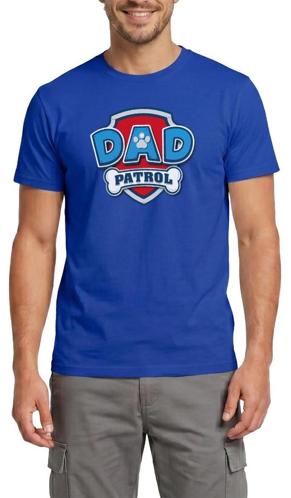 Spreadshirt Paw Patrol Dad Patrol Vatertag Papa Karneval Männer T-Shirt, XL, Dunkelblau