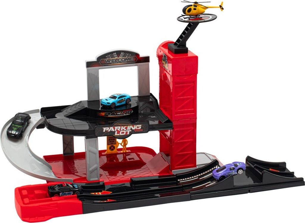 Garage für Kinder mit Hubschrauber Baby Mix