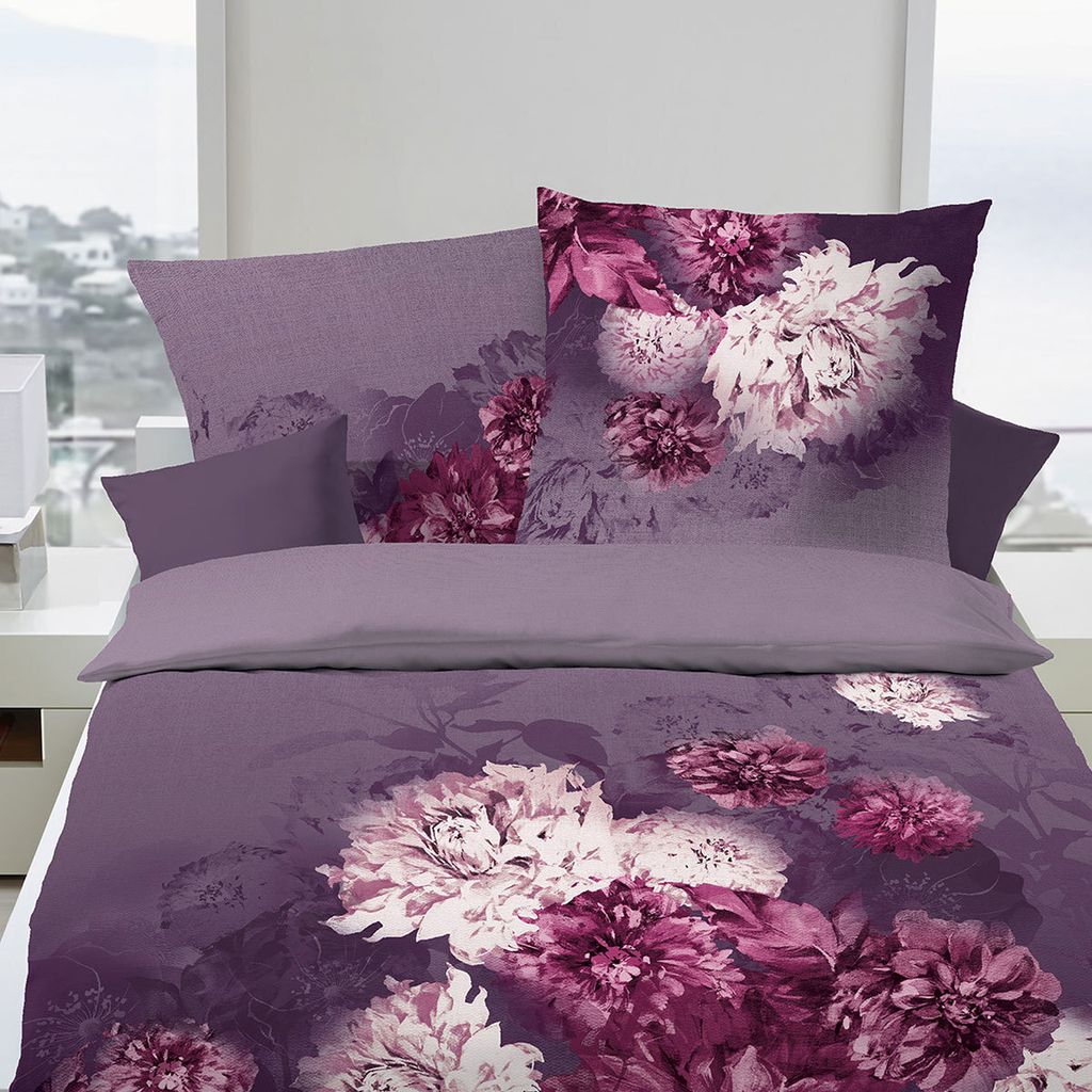 Traumschlaf Wendebettwäsche Flamenco violett 135x200 cm + 80x80 cm