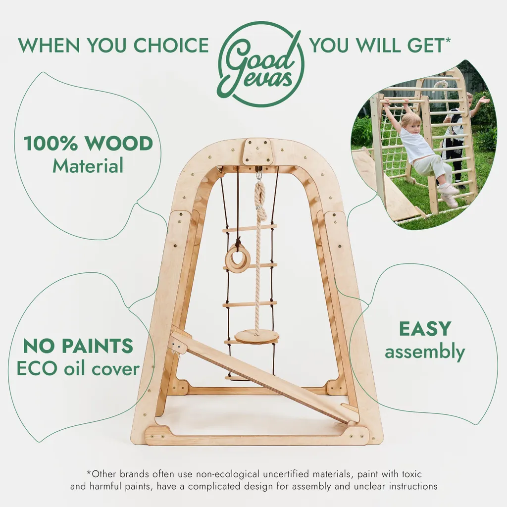 Module d'escalade intérieur bois : la solution active pour enfants 3-8 ans - 9