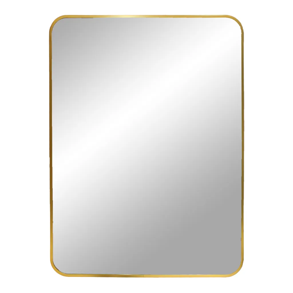 Miroir Madrid 50x70 cm en laiton élégant pour décoration murale chic