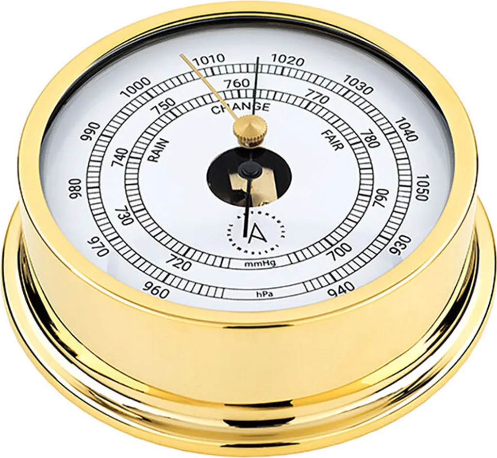 Autonautic Instrumental B120d Baromètre Nautique Doré de Haute Précision