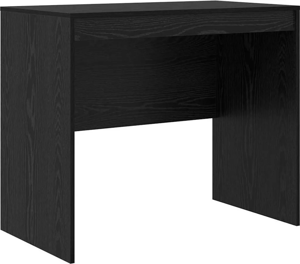Scrivania PC 90cm Rovere Nero - Tavolo Studio Compatto 90x50x76h cm