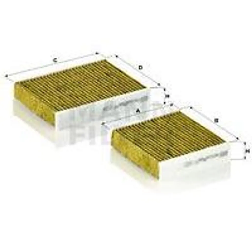Filtre habitacle charbon actif MANN FP 21 000-2 pour Peugeot 207 et 208