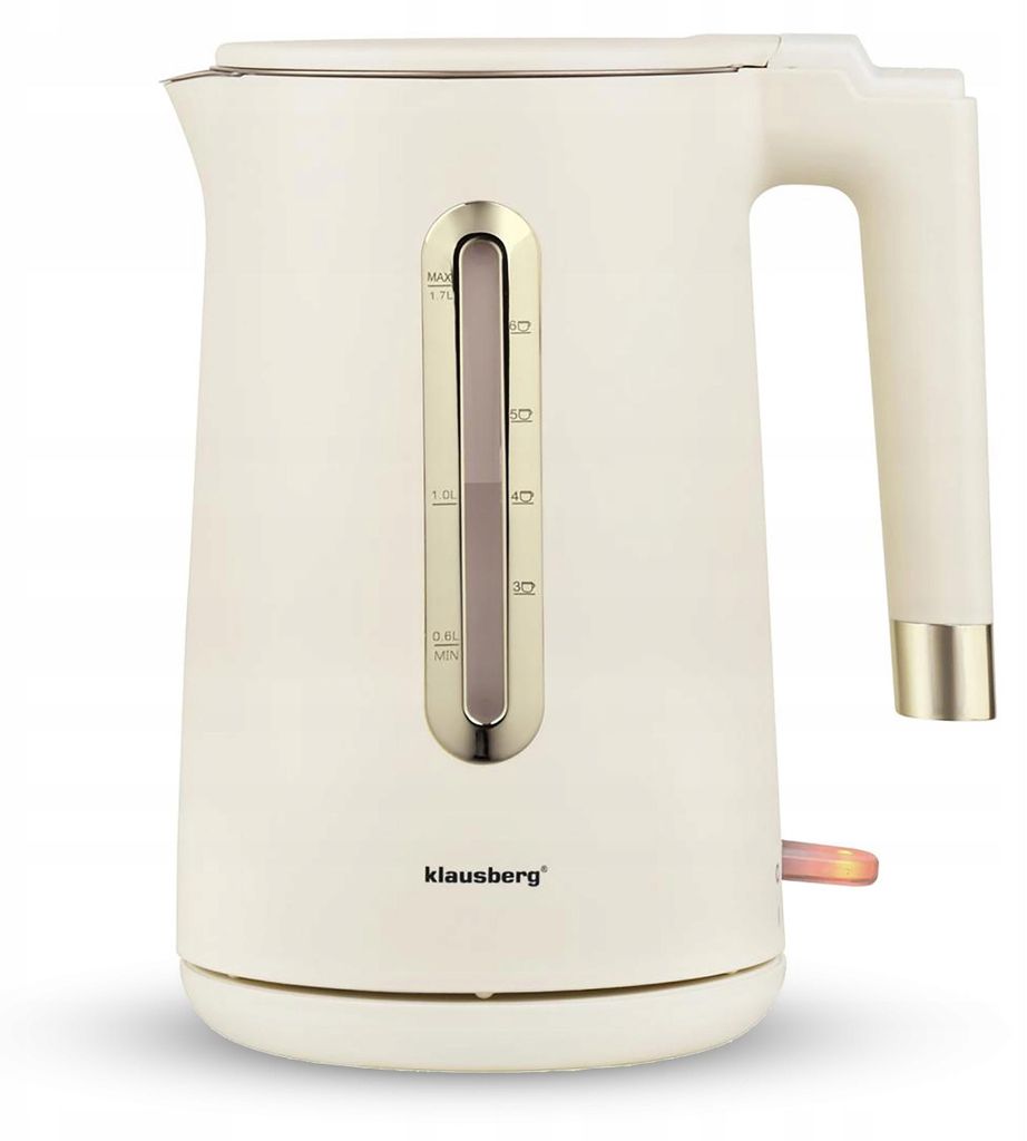 Czajnik elektryczny beżowy 1,7 l 1800 W solidny elegancki Zdjęcie produktu 