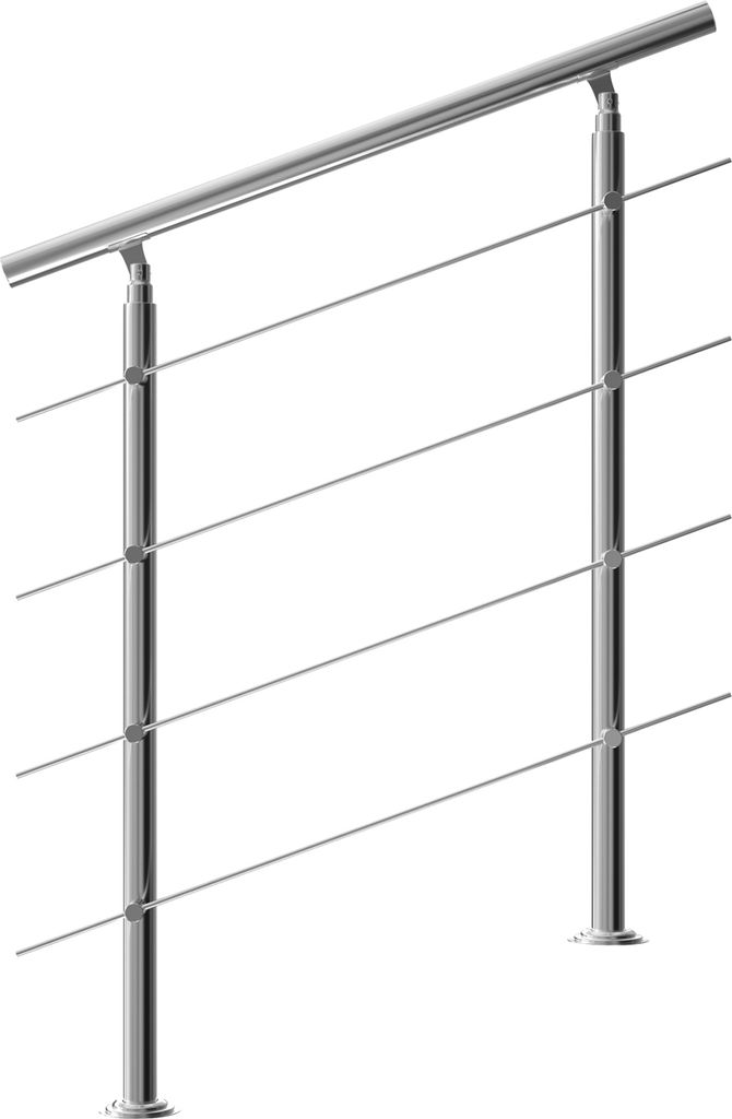 MONZANA® Treppengeländer Edelstahl Pflegeleicht 100cm mit 4 Produktbild 