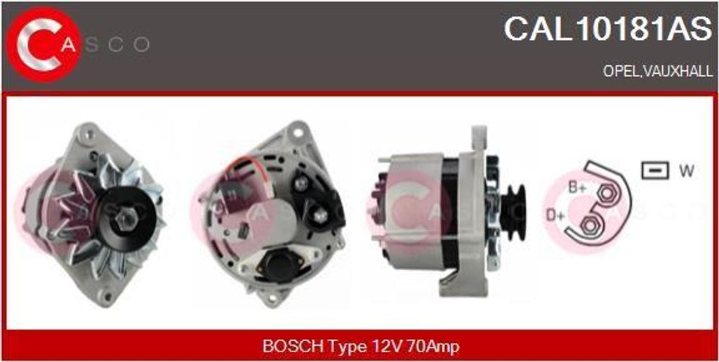 CASCO CAL10181AS Lichtmaschine OE 1204091 kompatibel mit Astra F, Vectra