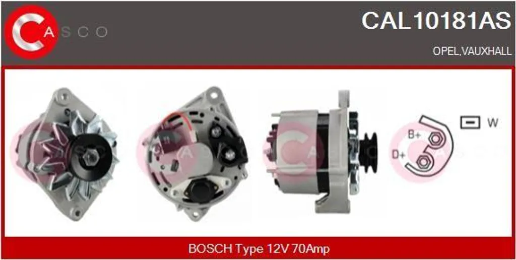 CASCO CAL10181AS Alternatore OE 1204091 compatibile con Astra F, Vectra