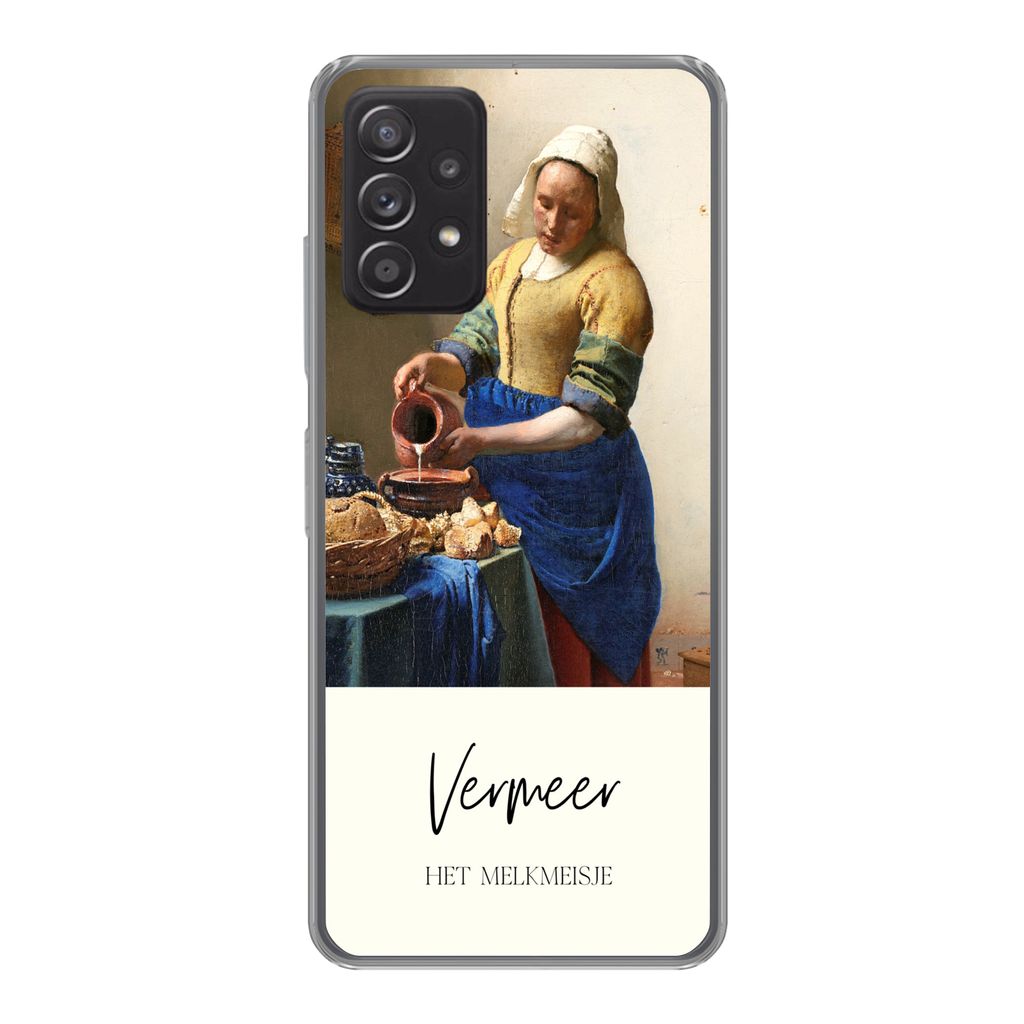 MuchoWow Handyhülle Schutzhülle Hülle für Samsung Galaxy A53 5G Kunst - Milchmädchen - Vermeer Silikon Softcase Handy Hülle - Schutzabdeckung