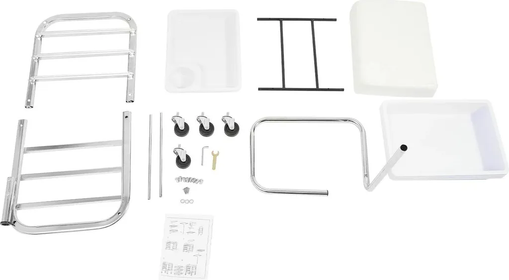 Desserte de salon esthétique à roulettes avec support outils ajustable - 7