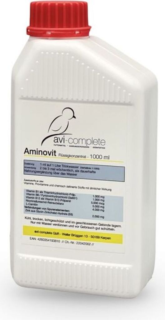 Nahrungsergänzungsmittel für Vögel Aminovit mit Vitaminen Produktbild 