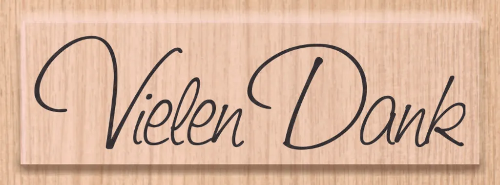 Heyda 211800600 Tampon Merci Vielen Dank en bois pour cartes de vœux