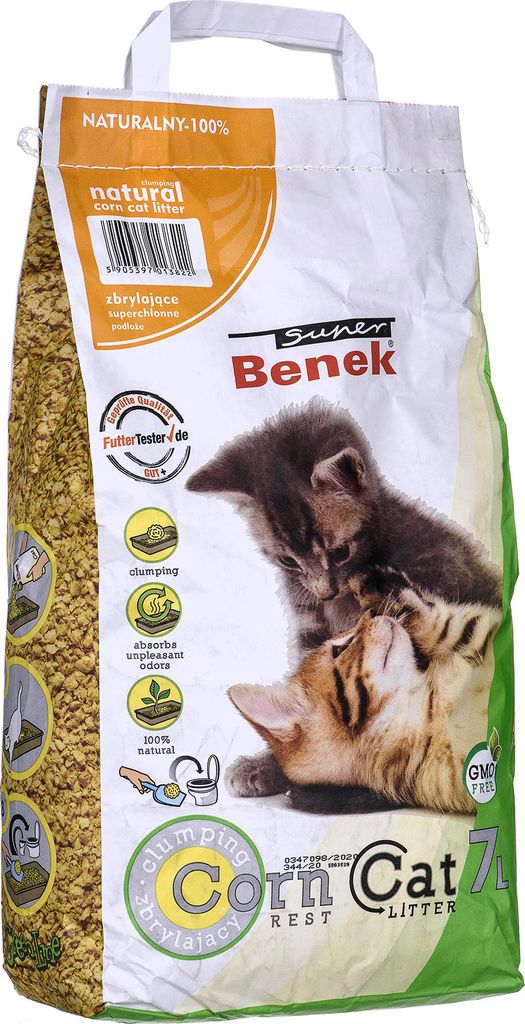 CERTECH Super Benek Corn Cat - Katzenstreu Meis klumpend 7l