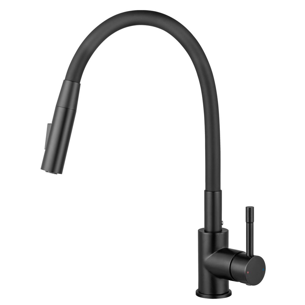 CECIPA MAX Flexible Küchenarmatur Schwarz Hochdruck,360° Drehbar, 2-in-1-Sprühfunktion & Keramik-Kartusche, wassersparend (304 Edelstahl)