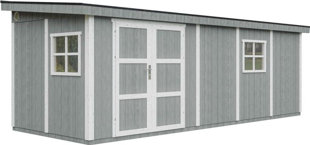 Gartenhaus 14,30 m² - H231x248x648 cm – Timbela M941-CAVERN STEEL