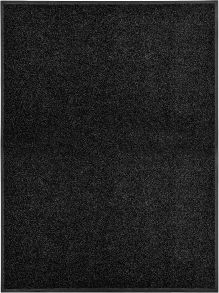 Fußmatte Waschbar Schwarz 90x120 cm