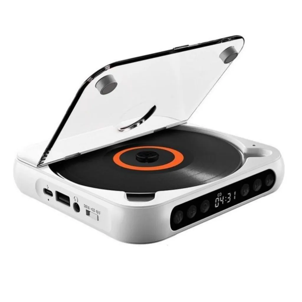 Lecteur CD sans fil Bluetooth mince avec port Type-C charge ultra vite