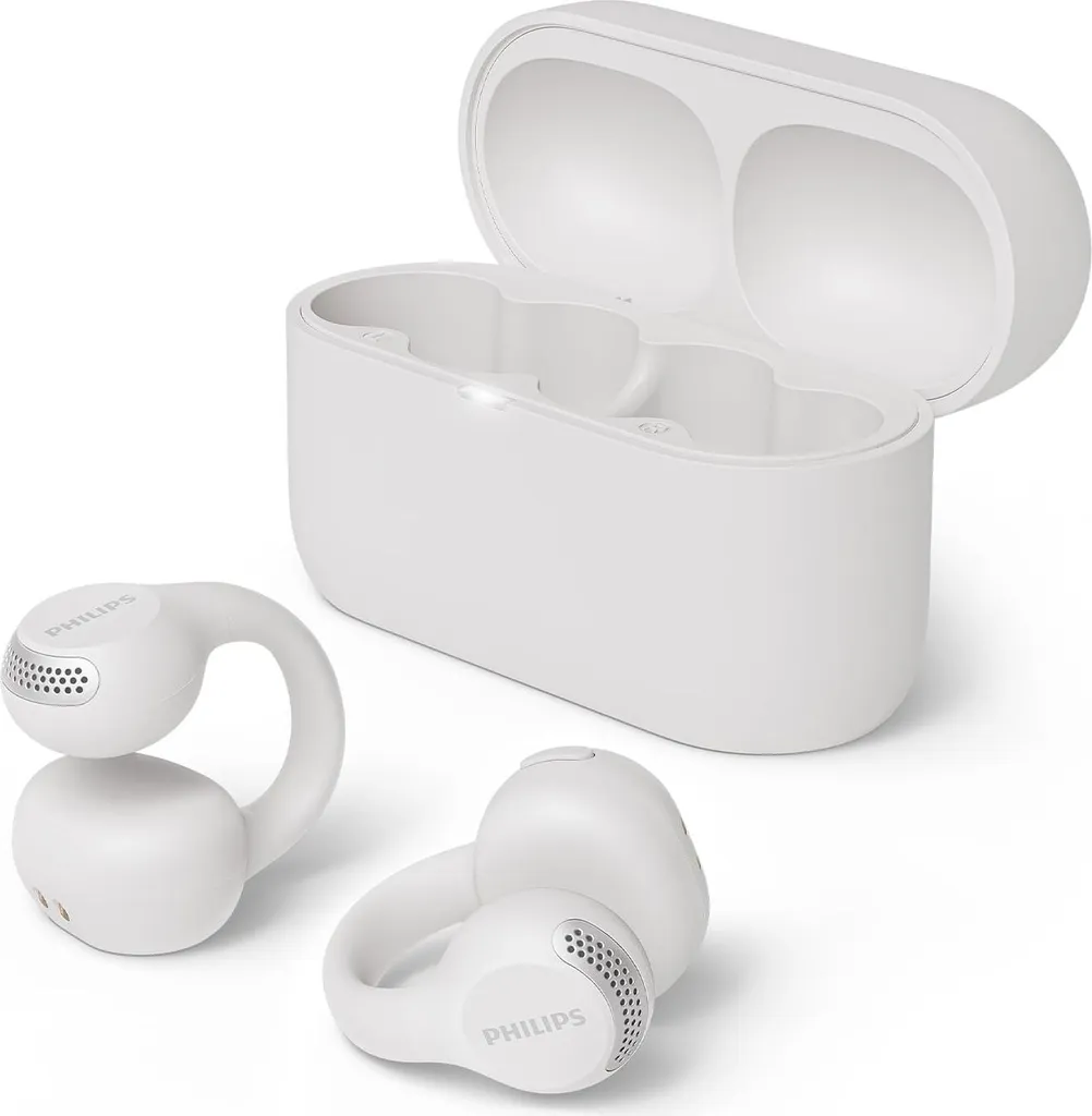 Oreillettes Philips TAQ2000WT sans fil : fini les câbles emmêlés en blanc - 2