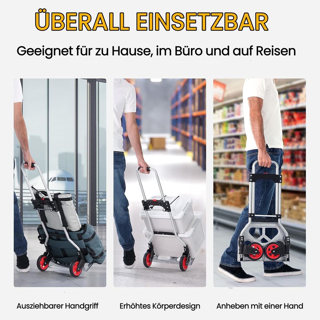 Coocheer Aluminium Transportkarre klappbar, Sackkarre Produktbild 4