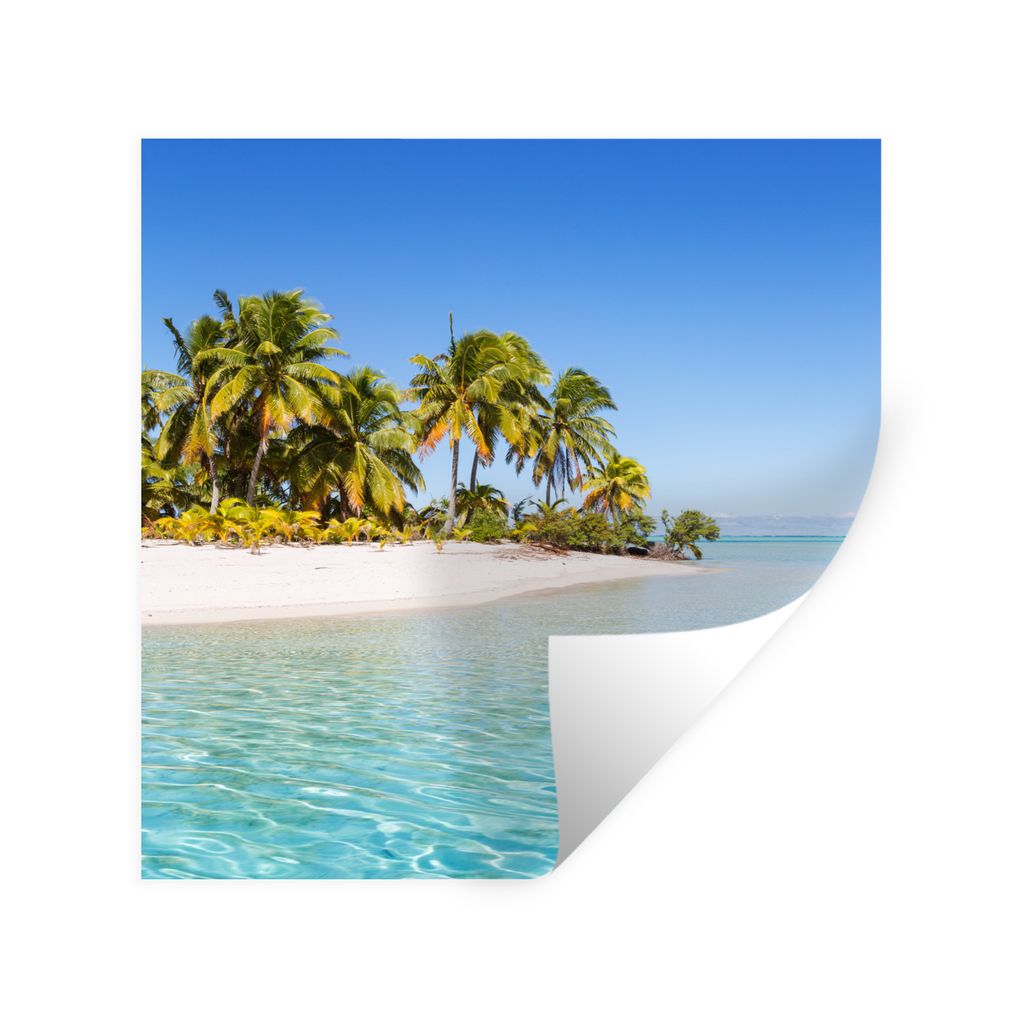 MuchoWow Wandtattoo Wandsticker Wandaufkleber Meer - Tropisch - Sommer 50x50 cm Selbstklebend und Repositionierbar - Selbstklebend - Fototapeten