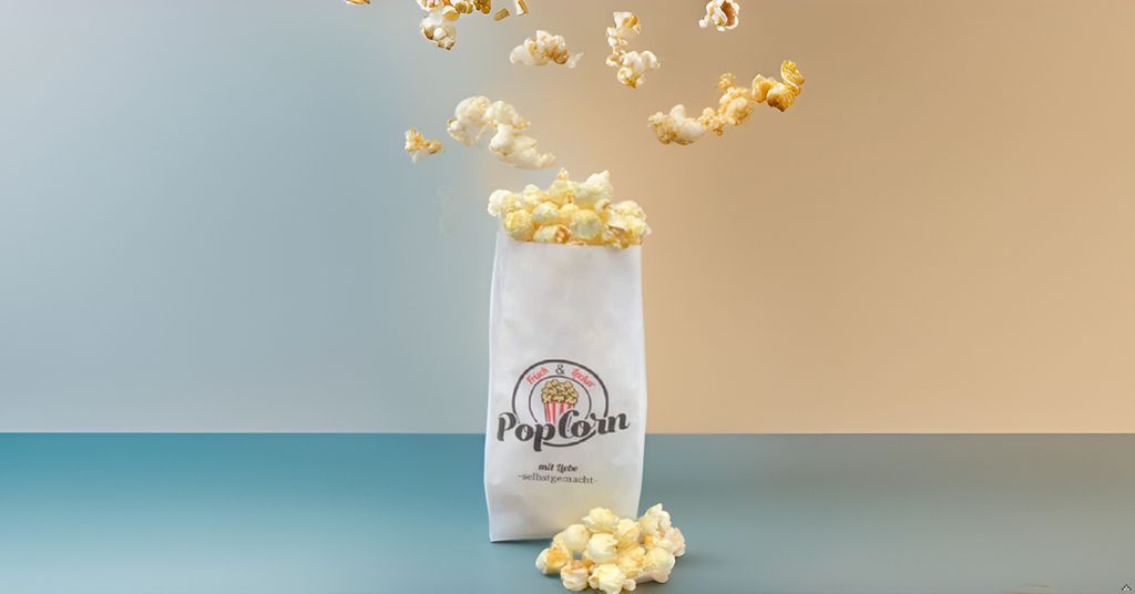 Sachet de pop-corn « Fait maison avec amour » Papier 100 Image du produit 