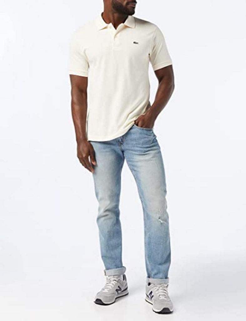 Lacoste Short Sleeve Polo L121200XFJ-M in White color size medium