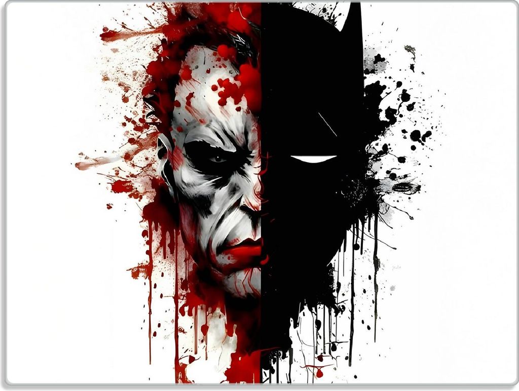 Wallario Glasunterlage, Schneidebrett aus Glas, Größe 30 x 40 cm, Motiv Zwei Gesichter der Dunkelheit