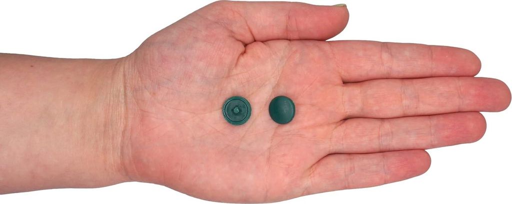 Schraubenkappen Grün - Pack von 50 - 12 mm