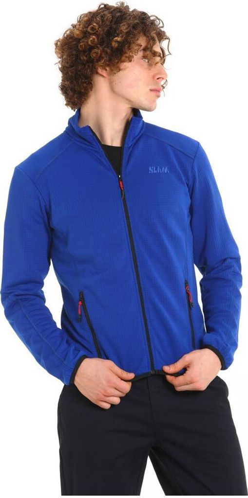 Slam Active Mid Wgt Grid Fleece Mit Durchgehendem Reißverschluss Blau M Mann Blau M