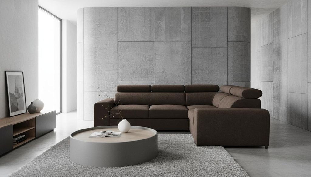 Wohnero24 - Höchste Qualität - Modernes Ecksofa PAVONE 2 - 260 x 193 cm – Chenille Stoff – Schlaffunktion 190 x 125 cm & Bettkasten - Dunkelb...
