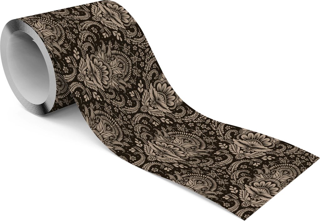 Muralo Selbstklebende Bordüre Tapetenbordüre ORNAMENTE Blumen Abstraktion Retro Vintage