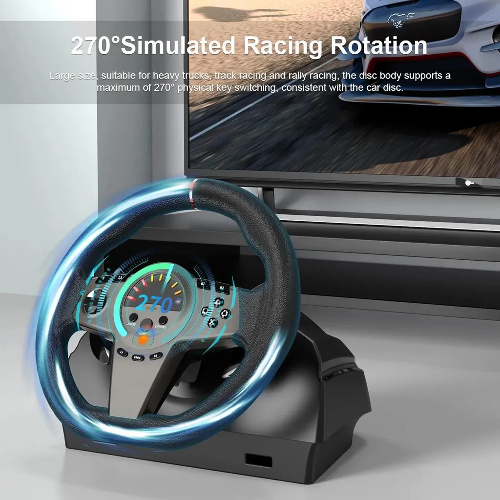 Volant de course Xbox et PC rose pour simulation automobile immersive - 4