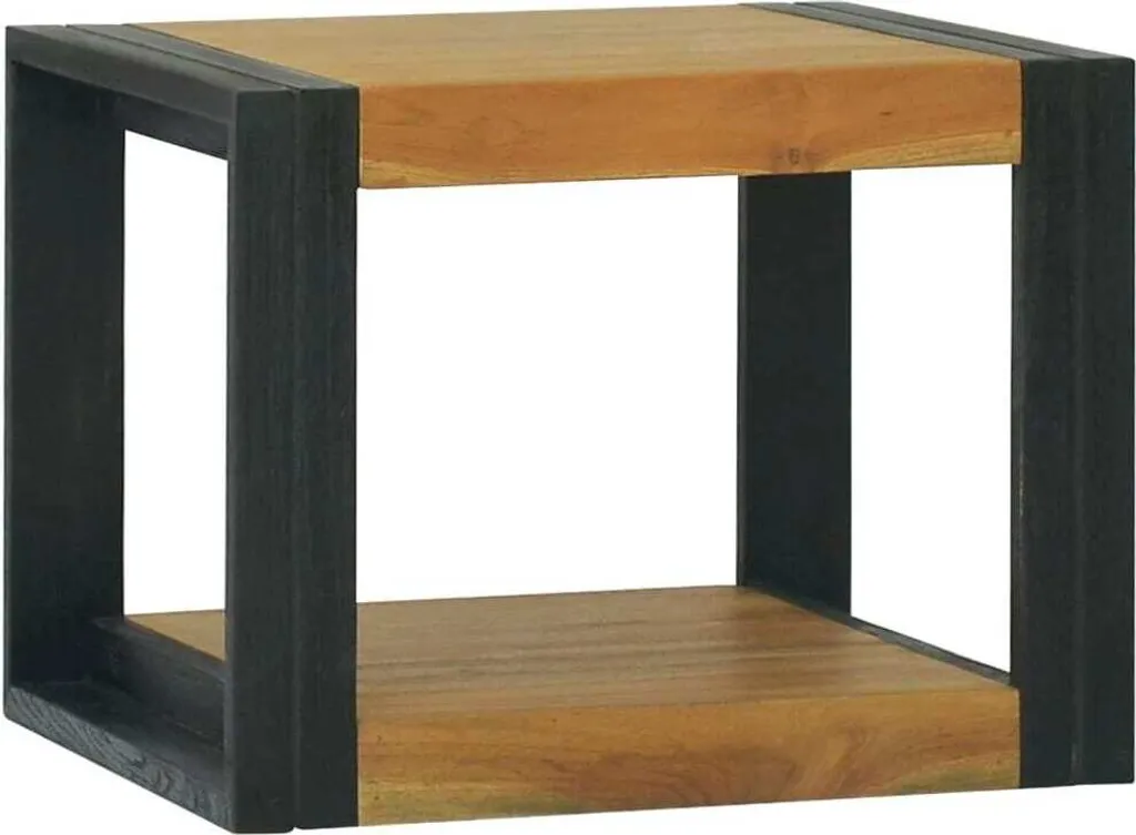 Étagère de salle de bain murale 45x45x35 cm en teck massif huilé
