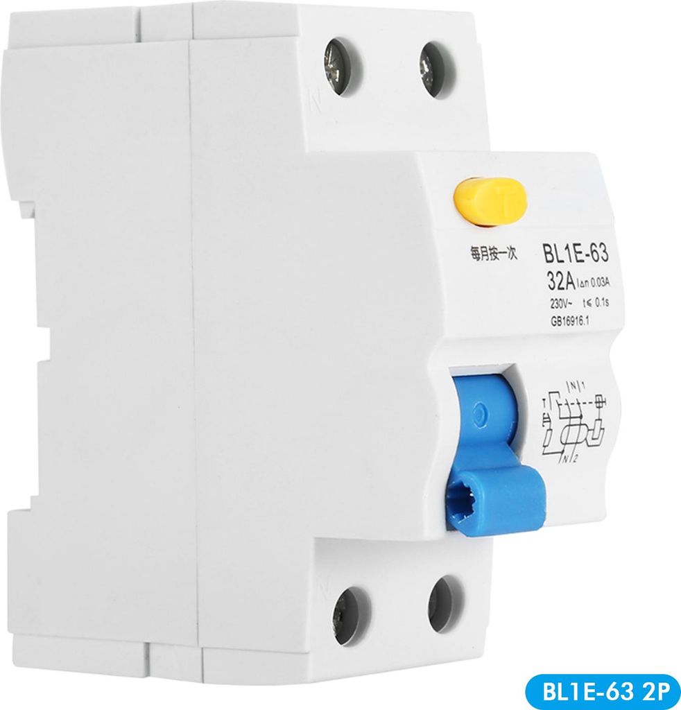BL1E-63 32A 1P+N RCCB Fehlerstromschutzschalter AC110-240V 30mA