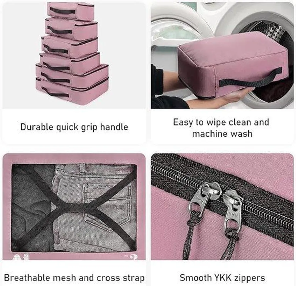 Kit rangement valise 7 pièces - Idéal pour vacances famille et camping
