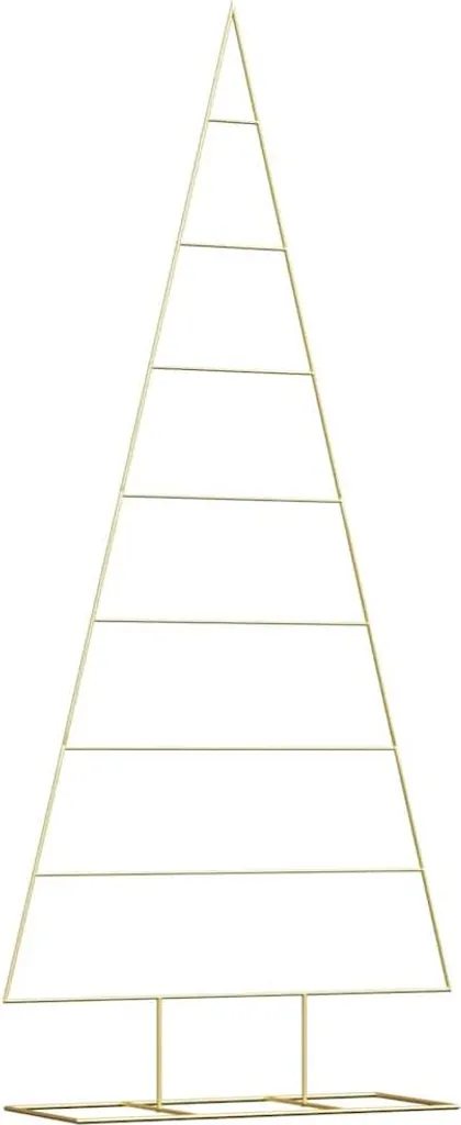 Arbre de Noël métallique doré 211 cm sans entretien et facile à monter