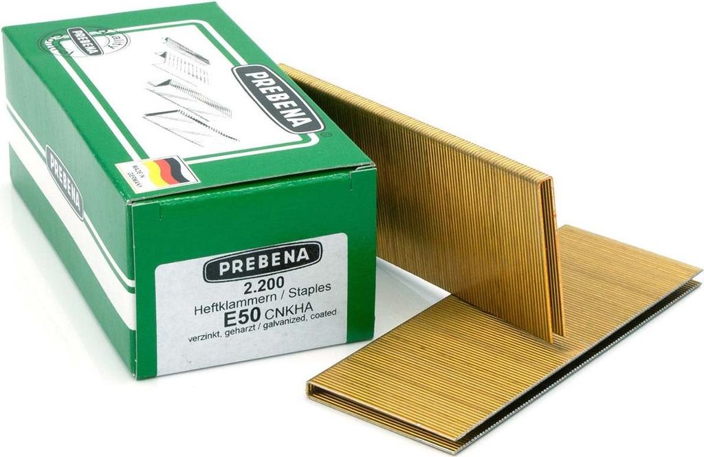 Prebena E Agrafes 50mm zinguées BeA Paslode Schneider Würth Image du produit 