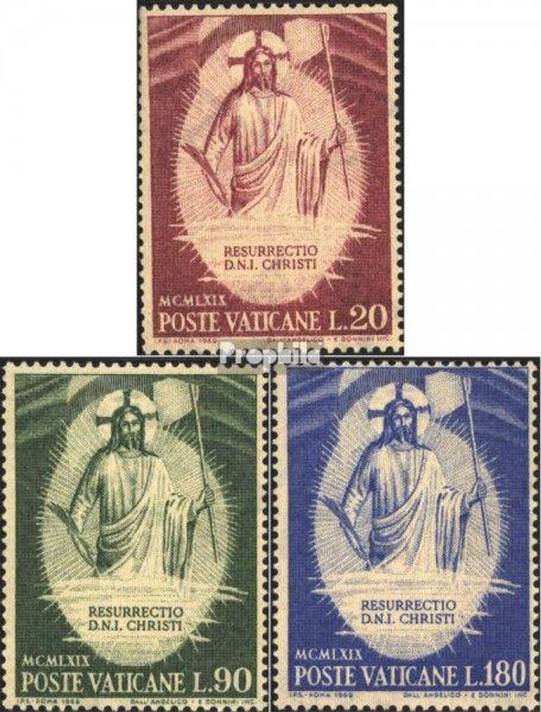 Briefmarken Vatikanstadt 1969 Mi 544-546 (kompl.Ausg.) Produktbild 