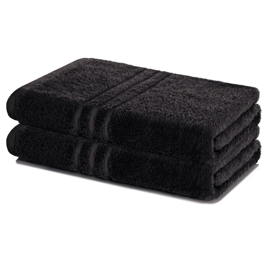 Lavea 2er Set Duschtuch 70x140, Doppelpack, 100% Baumwolle Frottee, saugstark, weich und strapazierfähig, waschbar 60°C, trocknergeeignet, Hand...