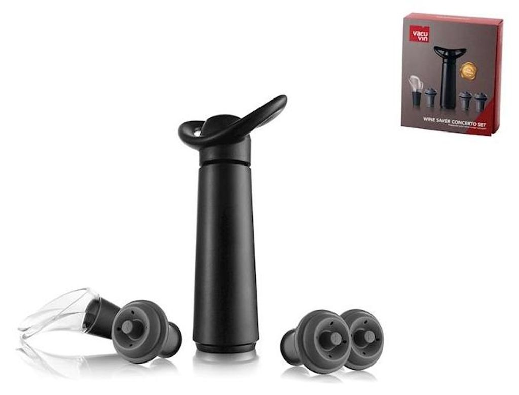 Pompa per vino VACU VIN con 3 tappi e 1 versatore Immagine del prodotto 