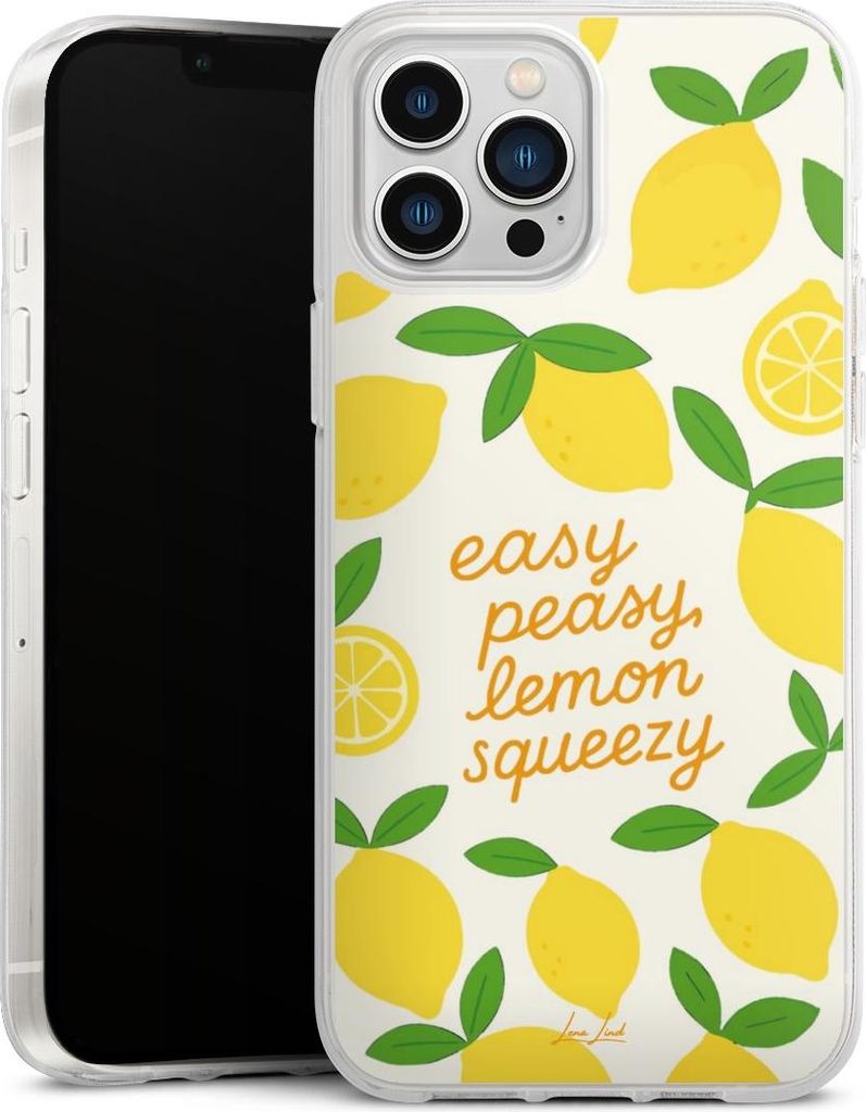 DeinDesign Handyhülle für Apple iPhone 13 Pro Max Silikon Hülle Case Smartphone Schutzhülle Statement Zitrone Spruch