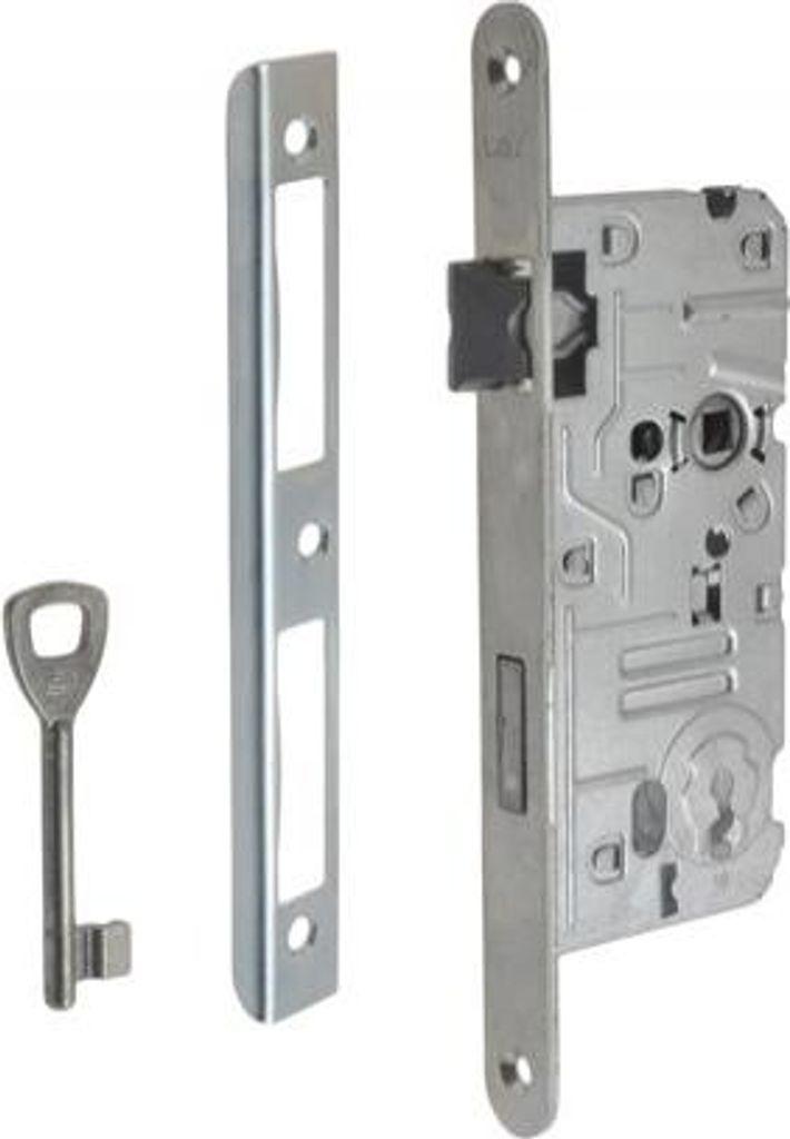 LOB YETI 72/50 Zylinderkastenschloss links verzinkt 70 mm mit Schließblech