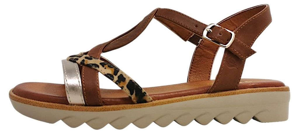 Jana Damenschuhe Sandalen Hoch Braun Freizeit, Schuhgröße:42 EU