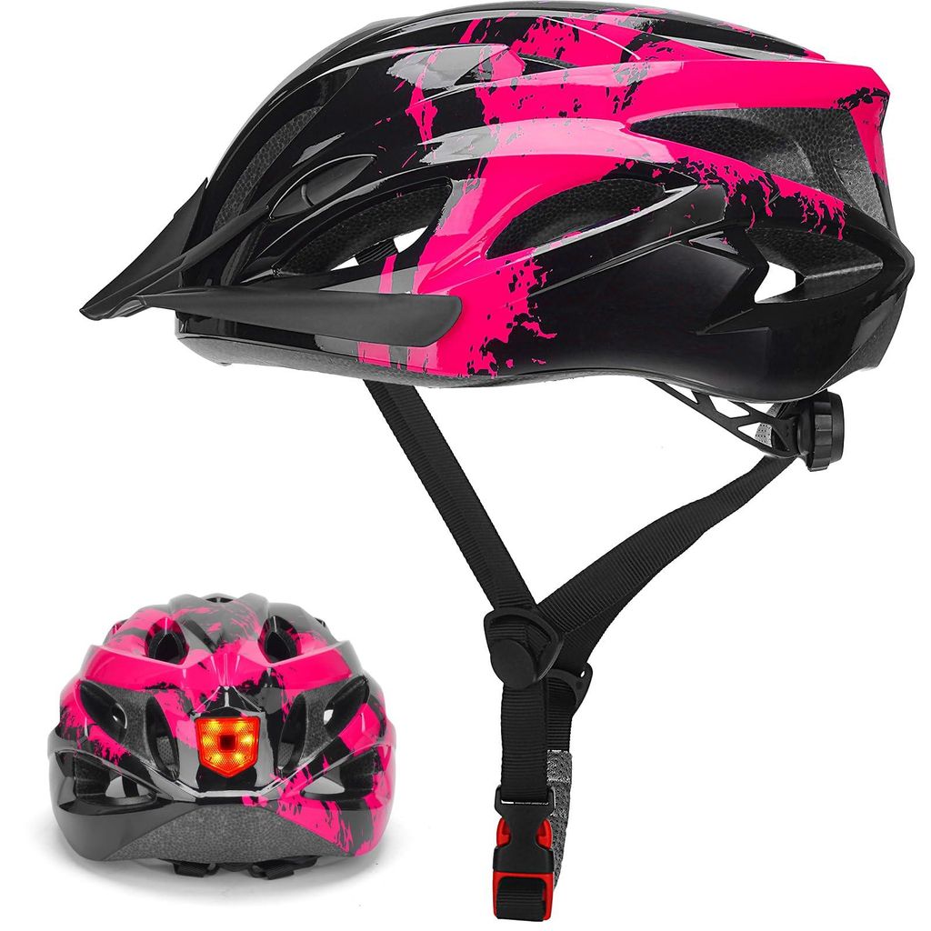 Fahrradhelm 57-62 cm, rosa, verstellbare Passform, für Radfahren