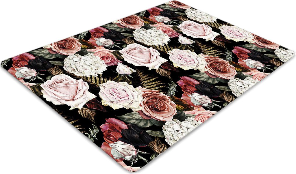 Stuhlunterlage Bürostuhlunterlage 120 cm x 90 cm Bodenmatte Bürostuhlunterlage - Blumenbarocken