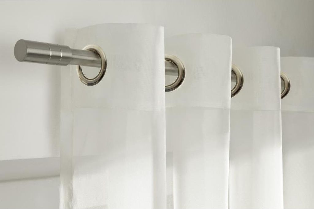 2er Set Ösenschal Voile 245cm : Weiß Produktbild 1