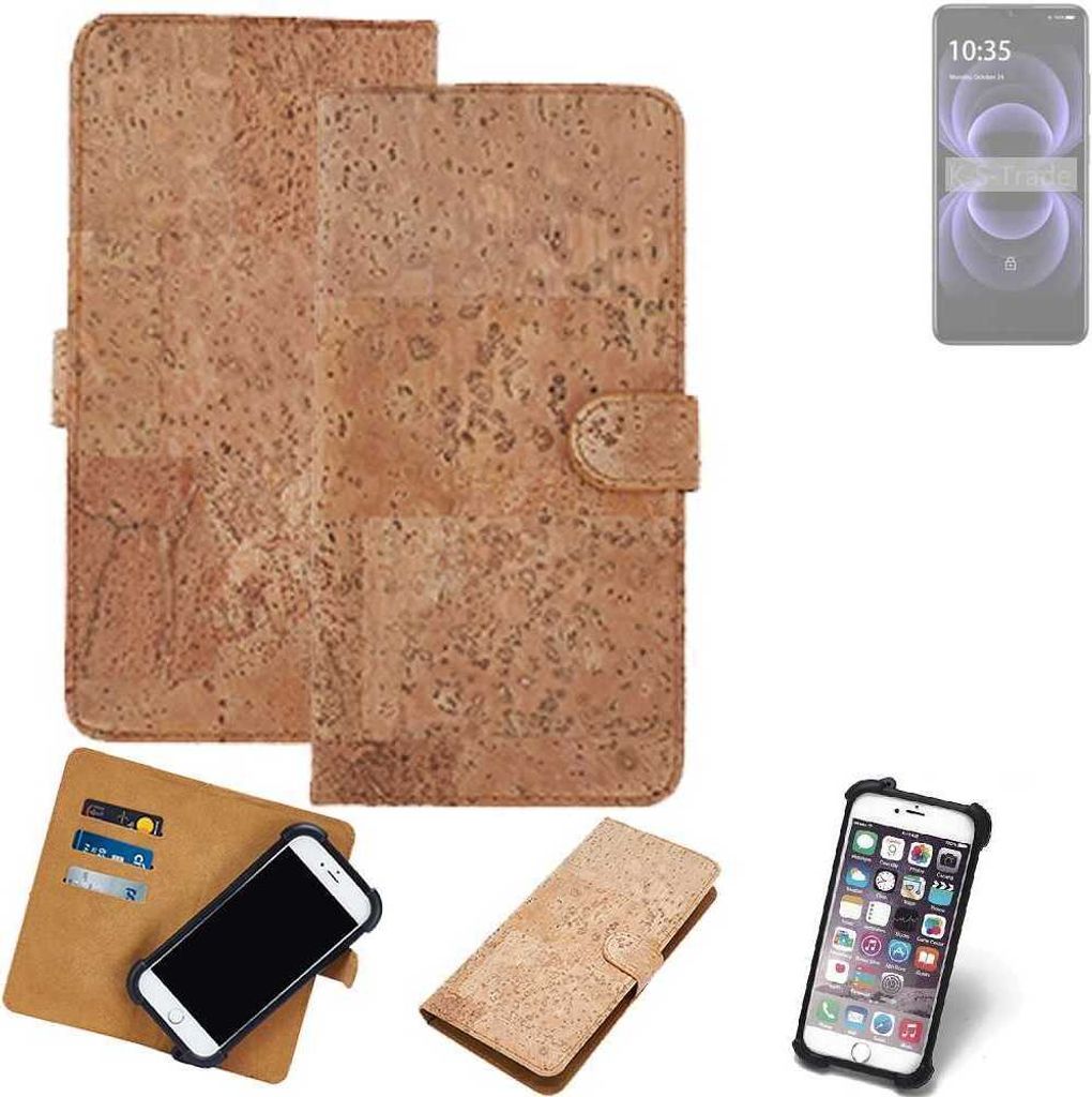 K-S-Trade Hülle kompatibel mit FreeYond M5A Kork Handyhülle Cover Schutzhülle TPU Case Bumper in Hellbraun, (1x)