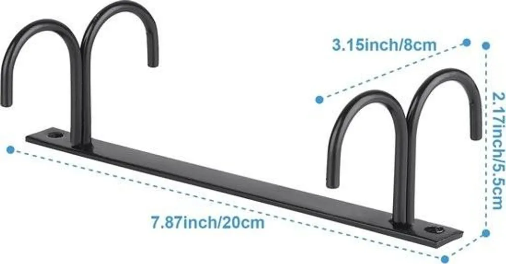 Support tasses à café noir robuste avec vis pour étagère de rangement - 3