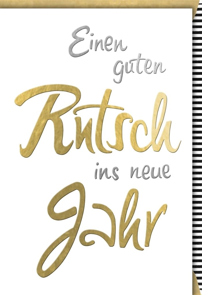 Neujahr - Glückwunschkarte im Format 11,5 x 17 cm mit Umschlag